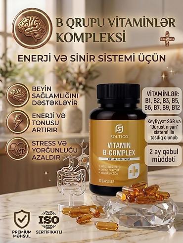 b kompleks vitamini: Soltico Vitamin B-Complex – Enerji, Fokus və Sinir Sistemi Dəstəyi! — 1