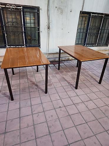 Bağ, çöl mebeli: Kafe və açıq məkanlar üçün masa-stul dəsti - Material: taxta — 2