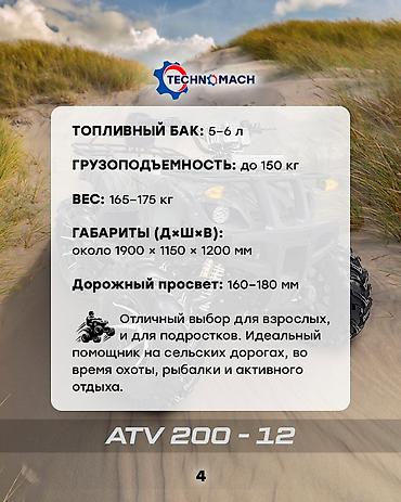 Квадроциклы: Квадроцикл Бензин, 200 куб. см, Взрослый — 4