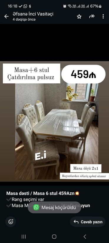 tek stol: Dördbucaq masa, Qonaq otağı üçün, 6 nəfər, Zəmanətsiz