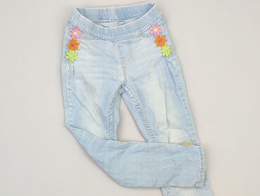 jeansy z wysokim stanem boyfriend: Jeans, 2-3 years, 92/98, condition - Good