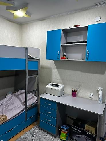 Детские односпальные кровати: Детский мебельный комплект в современном стиле (сине‑серый ЛДСП — 2