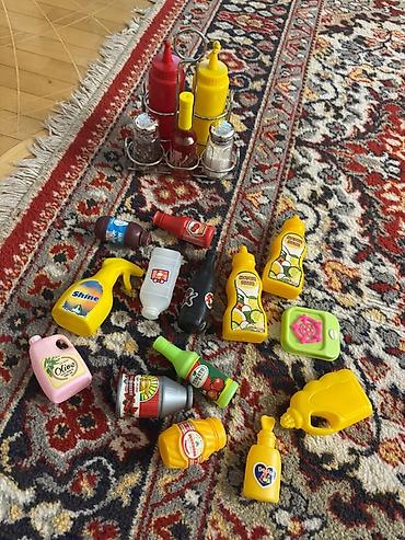 Digər oyuncaqlar: Uşaq oyuncaqları – mətbəx və market mövzulu plastik butulka və qab — 4