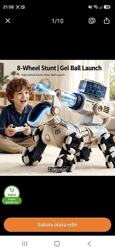pultlu masin 07: RC Robot İt – D5 model - Göstərilən dəstdə futuristik dizaynlı — 8