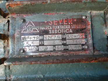 Generatori: Elektromotor 4KW 380V 710obrtaja/min Sever Subotica Snaga 4KW ili — 10