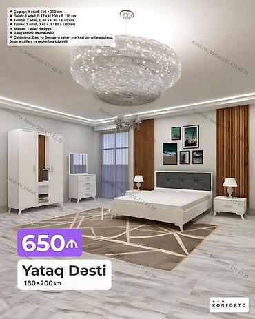 Yataq dəsti – 160×200 sm Komplektin tərkibi və ölçülər: - Çarpayı: 1 lalafo.az -da Yataq dəsti – 160×200 sm Komplektin tərkibi və ölçülər: - Çarpayı: 1