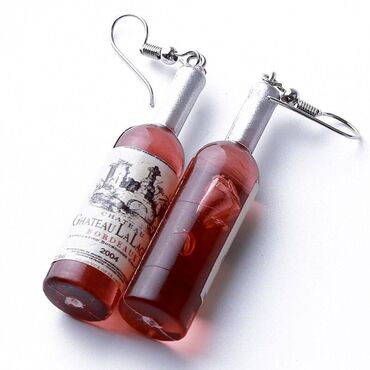 женские подвески: Креативные висячие серьги с подвеской в виде бутылки вина, модные