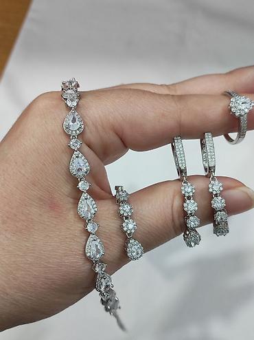 Серебряные наборы украшений: Набор украшений, Проба 925, Женские, Новый — 10