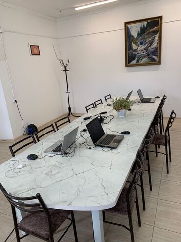 офисный стол: Комплект офисной мебели, Стул, Стол, цвет - Белый, Новый