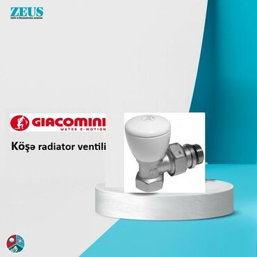 Кухонные краны: Giacomini brendinin künc radiator ventili istilik sistemlərində