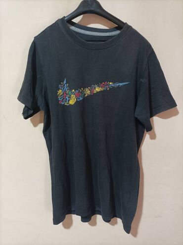 majice rebrasti pamuk: T-shirt Nike, M (EU 38), color - Black