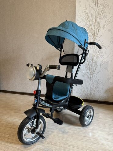 трехколесный велосипед для взрослых: Uşaq üçtəkərli velosipedi – valideyn tutacağı və günqoruyucu tentlə -