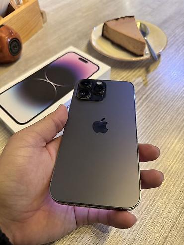 Apple iPhone: IPhone 14 Pro Max, Б/у, 256 ГБ, Deep Purple, Коробка, 78 % — 1