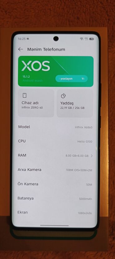 Infinix: Infinix Zero 40, 256 GB, rəng - Qara, Sensor — 5