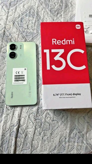 Redmi: Redmi, Redmi 13C, Новый, 256 ГБ, цвет - Зеленый, 2 SIM