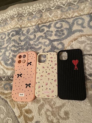 чехлы мех: Набор чехлов для iPhone: - Чехол 1: персиковый силиконовый с черными — 1
