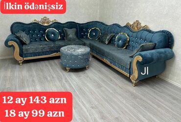 Masa və oturacaq dəstləri: Künc divan, Yeni, Açılmayan, Bazasız, Parça, Şəhərdaxili pulsuz çatdırılma