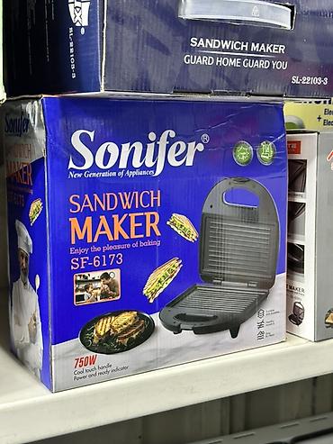 Сэндвич-мейкер Sonifer SF-6173 - Мощность: 750 Вт — быстрый нагрев и