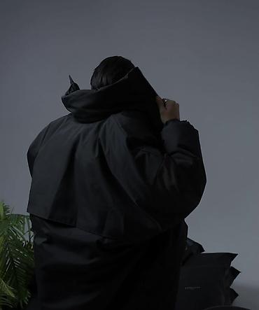 Женская одежда: Длинная зимняя парка / пуховик унисекс 🖤 Авторская модель с необычным — 2