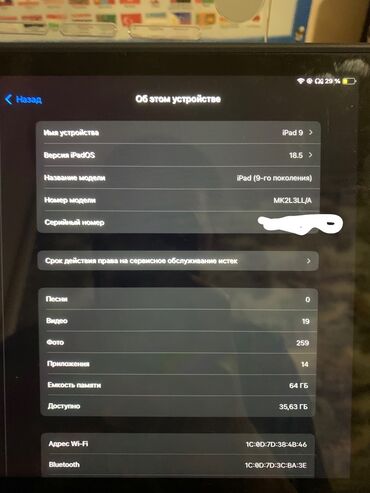 сколько стоит ipod: Планшет, Apple, эс тутум 64 ГБ, 9" - 10", Wi-Fi, Колдонулган, Классикалык түсү - Боз