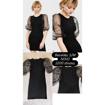 Haljine: Bershka S (EU 36), bоја - Crna, Večernji, maturski, Drugi tip rukava — 1