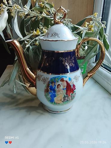 lipid cay: Porcelan çaydan – klassik dizayn - Material: yüksək keyfiyyətli — 1