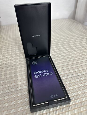 samsunq tel: Samsung Galaxy S24 Ultra, 256 ГБ, цвет - Серый, Сенсорный, Отпечаток пальца, Беспроводная зарядка