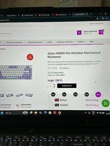 switch 2: Ajazz AK820 Pro Wireless Mechanical Keyboard - Bağlantı: Simsiz (2.4 — 1