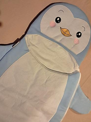 Kombinezonlar: Penguin dizaynlı uşaq yuxu tulumu/yorğan - Şirin mavi-ağ penguin — 4
