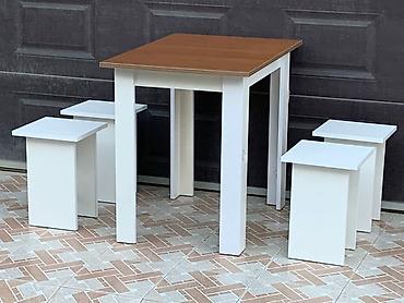 Masa və oturacaq dəstləri: Mətbəx üçün, Yeni, Açılmayan, Dördbucaq masa, 4 stul — 21