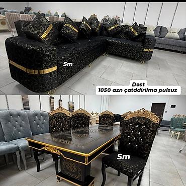 oturacaq stullar: Masa 6 stul +kunc divan dəst şekilde 1050 AZN çatddirilma pulsuz — 1