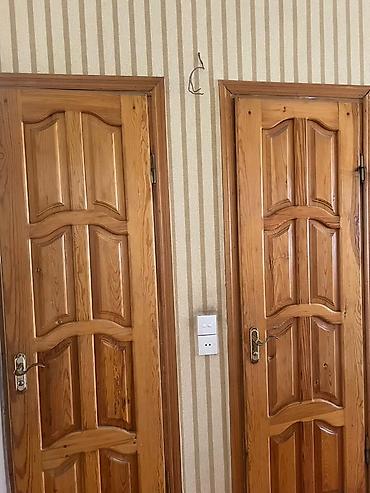 findiq tingleri: Taxta otaq qapıları – şüşəli və kor modellər - Material: təbii ağac — 3
