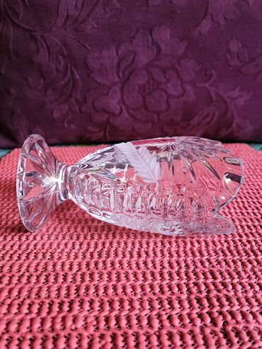 Ostali kućni dekor: Vaza nova rucni rad Anna Huite. kristal,led,brusen kristal. 70te — 12