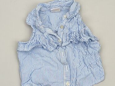 Koszula 3-4 lat, stan - Zadowalający, wzór - W paski, kolor - Jasnoniebieski