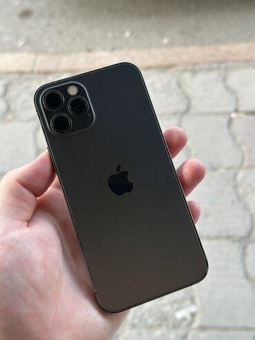 рассрочка айфон 12 про макс: IPhone 12 Pro, Колдонулган, 128 ГБ, Кара, Коргоочу айнек, Каптама, Кабель, 100 %