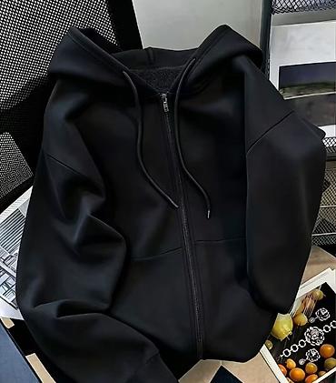 nike tech fleece: Теплое худи на молнии с капюшоном - Модели: черное и белое - Крой — 1
