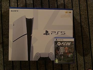 PS5 Slim 1TB + EA Sports FC 26 disk hədiyyə Məhsul təsviri: - Sony lalafo.az -da PS5 Slim 1TB + EA Sports FC 26 disk hədiyyə Məhsul təsviri: - Sony