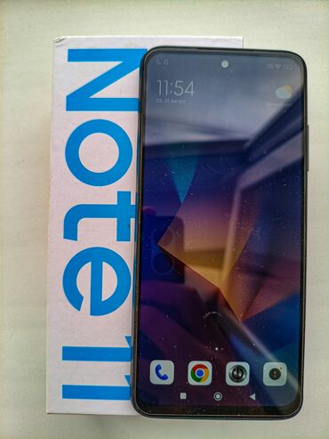 телефоны редми 12: Redmi, Redmi Note 11, 128 ГБ, түсү - Кара, 1 SIM