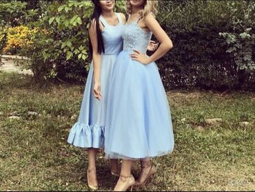 женская платья размер 44: S, цвет - Голубой