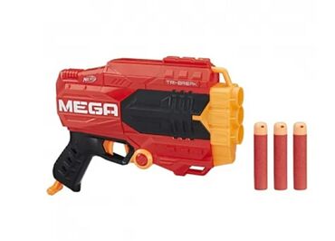игрушечные оружие: Продаю оригинальный бластер Nerf Мега Три Брейк(Mega Tri-Break). Без