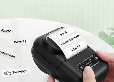 mini printer: Портативный термопринтер чеков/этикеток принтер - Компактный корпус с — 1