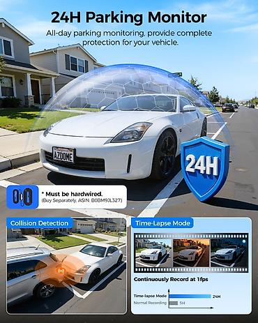 azdome m330: Videoqeydiyyatçı Azdome M350 AZDOME M350 – 4 Kanallı 360° Avtomobil — 9