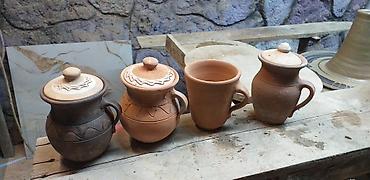 продать банки стеклянные бу: Məhsul: Əl işi gil qablar – qapaqlı küplər və stəkanlar Təsvir: - — 3