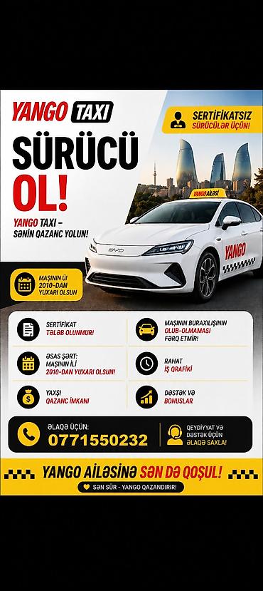 inci su elaqe: Yango sürücü serftikart sız buraxılışsız✅✅ — 1