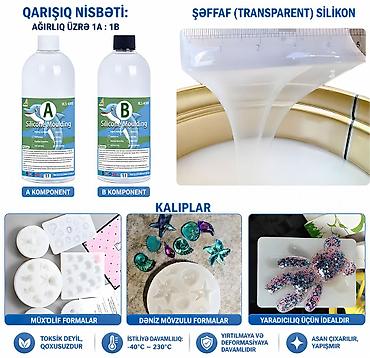 silikon qəlib: Yüksək keyfiyyətli silikon qəlib hazırlama dəsti! Epoksi (epoxy) — 2