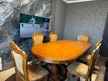 бу стол кухонный: Кухонный гарнитур, Б/у, цвет - Бежевый, Дерево, Самовывоз — 2