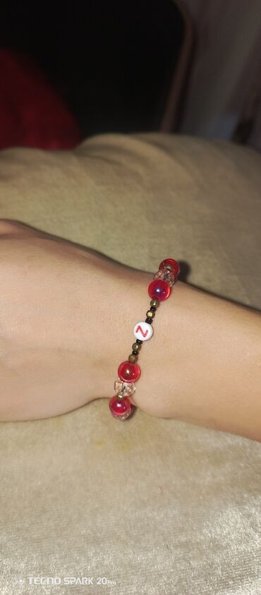 Bilərziklər: Uşaq üçün boncuk bilərziklər - Material: akril boncuklar, şəffaf — 6