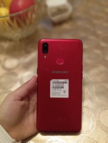 samsung galaxy s6: Samsung A10s, 32 ГБ, цвет - Красный, Отпечаток пальца, Две SIM карты