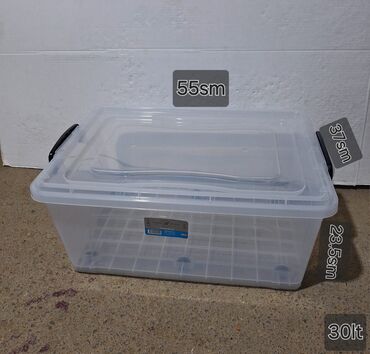 Yemək konteynerləri: Şəffaf plastik saxlama qutuları – qapaqlı və kilidli Məhsul təsviri — 8