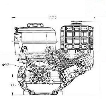 Elektromotori: Benzinski motor Zongshen GB270 - Zapremina: 270 cm³ - Tip: 4-taktni — 7